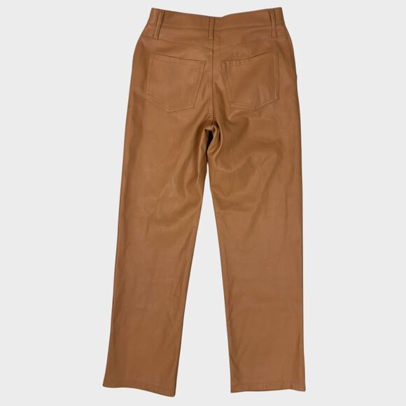 Hollister High Rise Tan Brown Faux Leather Size 5R W27 Pants - Picture 5 of 9